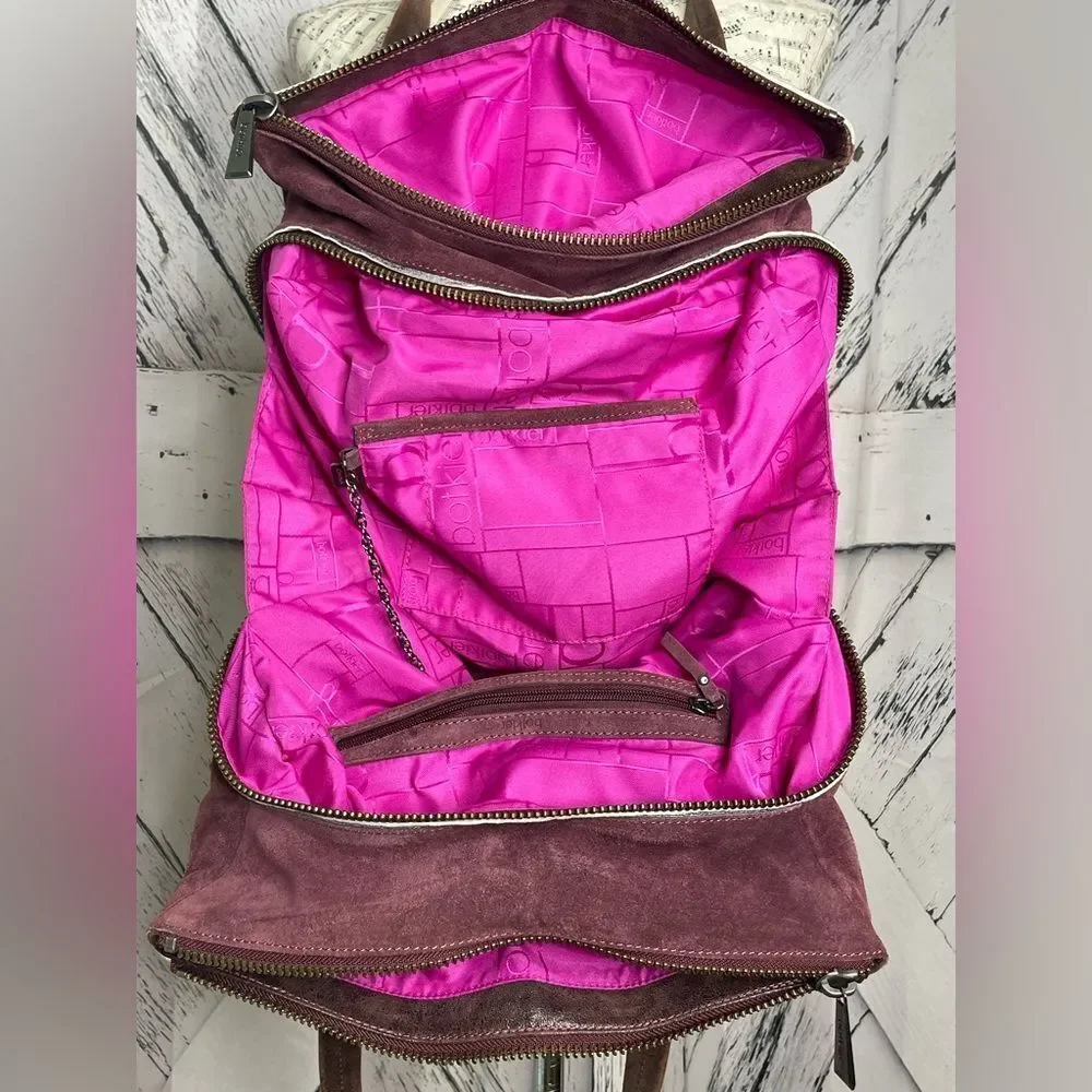 Botkier Satchel Handbag Suede & Metallic